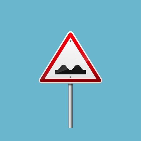 Bump ahead sign vector illustration.のイラスト素材