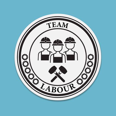labour team icon vector illustration.のイラスト素材