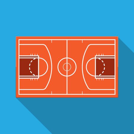 Basketball pitch,basketball court vector flat design.のイラスト素材