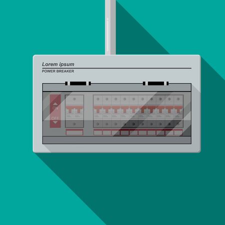 Circuit breaker board vector flat design.のイラスト素材