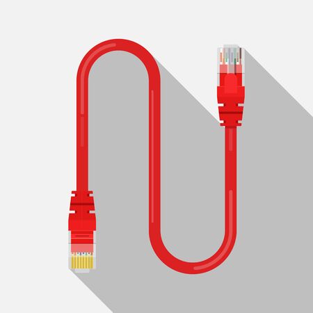 Lan cable vector flat design.のイラスト素材