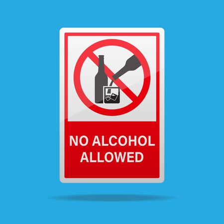 No alcohol allowed sign vector illustration.のイラスト素材