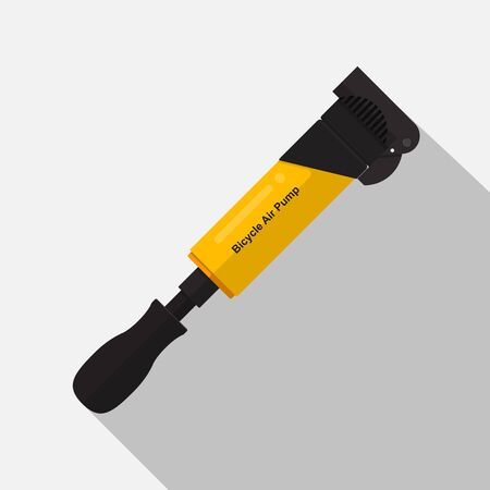 Bicycle air pump vector flat design.のイラスト素材