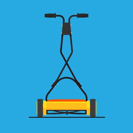 Grass cutting machine vector flat design.のイラスト素材