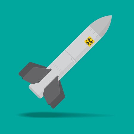 Nuclear bomb icon vector flat design.のイラスト素材