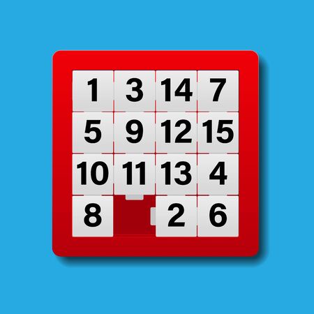 Number switch game vector illustration.のイラスト素材