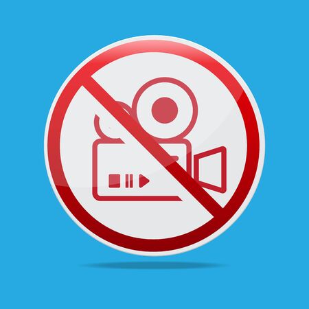 Do not record video sign vector illustration.のイラスト素材