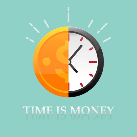 Time is money concept vector illustration.のイラスト素材