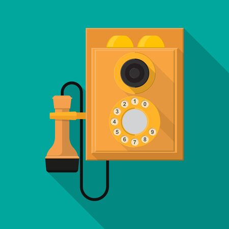 Classic phone vector flat design.のイラスト素材
