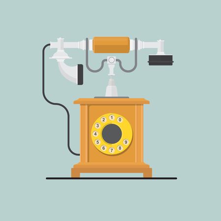 Classic phone vector flat design.のイラスト素材