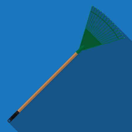 leaf rake vector flat design.のイラスト素材