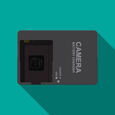 Camera battery charger vector illustration.のイラスト素材