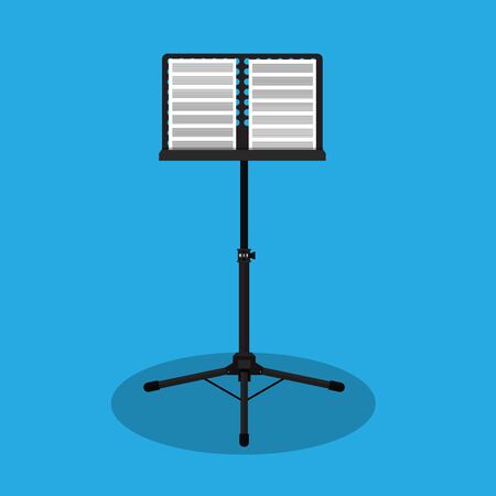 Music stand vector Illustration.のイラスト素材
