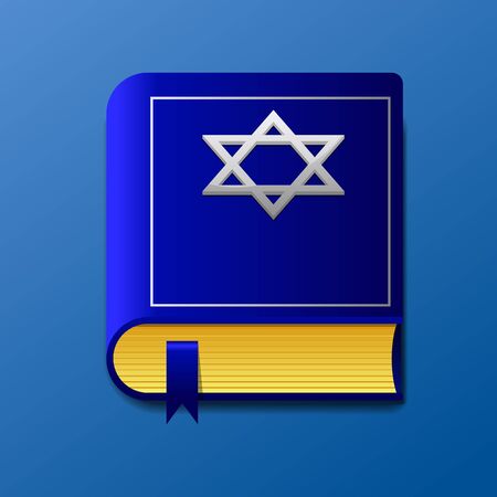 Jewish torah book. Vector icon.のイラスト素材