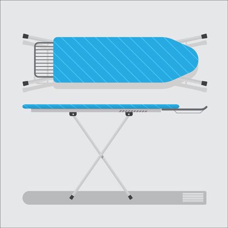 folded and unfolded ironing board vector flat design.のイラスト素材
