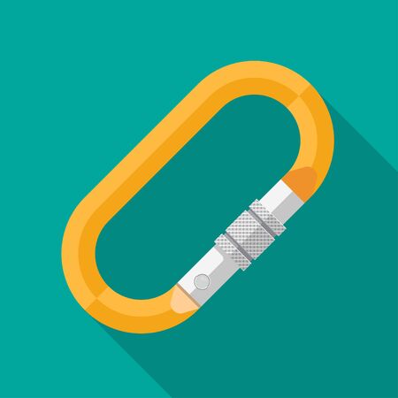 Carabiner icon vector flat design.のイラスト素材