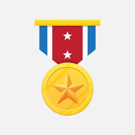 Military medals vector flat design.のイラスト素材