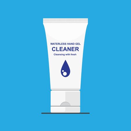 Waterless hand gel cleaner vector flat design.のイラスト素材