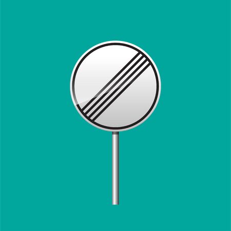 No speed limit sign,speed limit zone ends sign,vector illustration isolated on background.のイラスト素材