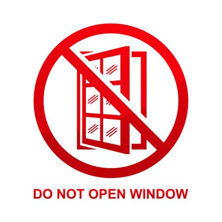 Do not open window sign isolated on white background vector illustration.のイラスト素材