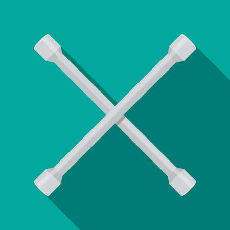 wrench brace tires icon vector flat design.のイラスト素材