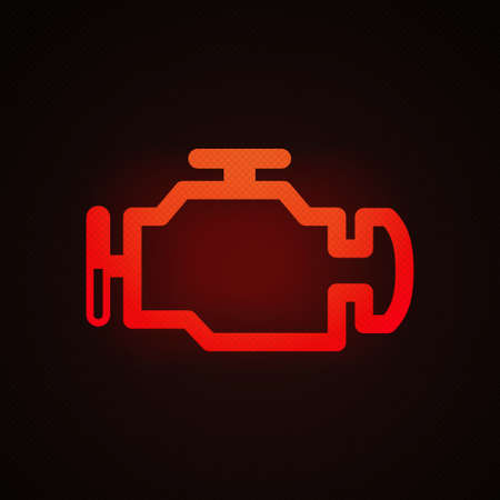 Check engine warning light vector illustration.