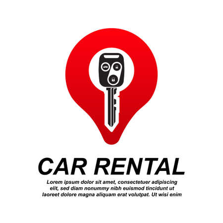 Car rental icon isolated on white background vector illustration.のイラスト素材