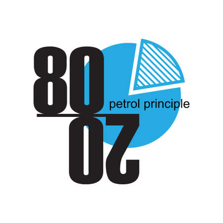 pareto principle icon isolated on background vector illustration.のイラスト素材