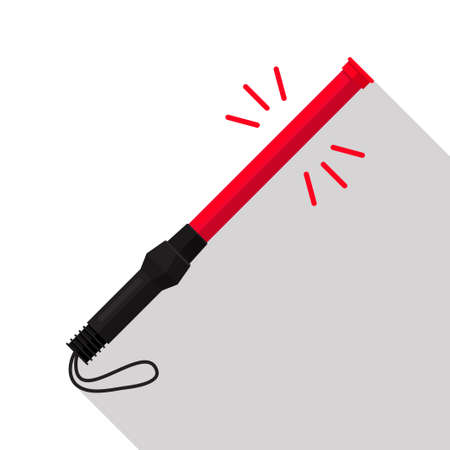 Traffic light baton vector flat design isolated on white background.のイラスト素材
