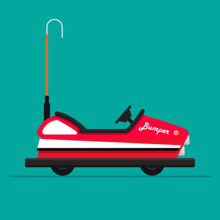 Bumper car icon vector illustration isolated on background.のイラスト素材