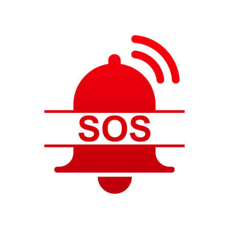 Sos icon isolated on white background vector illustration.