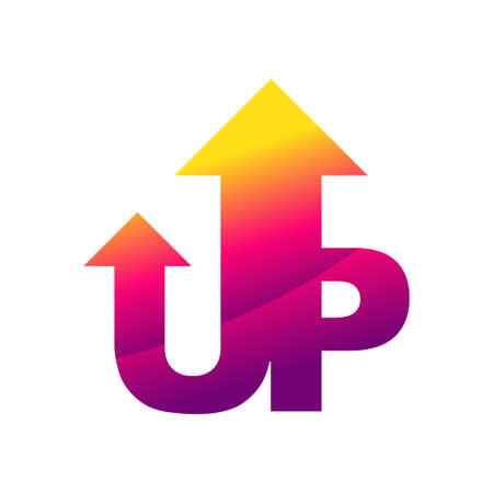 Up icon isolated on white background vector illustration.のイラスト素材