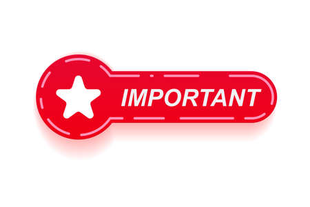 Important attention banner isolated on white background vector illustration.のイラスト素材