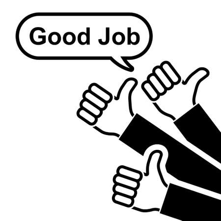 Good job icon isolated on white background vector illustration.のイラスト素材