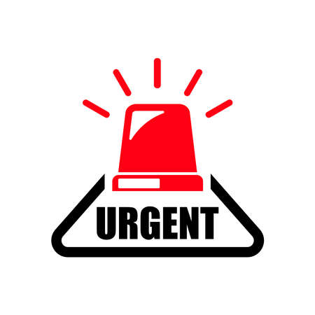 Urgent icon isolated on white background vector illustration.のイラスト素材