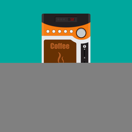coffee vending machine isolated on background vector illustration.のイラスト素材