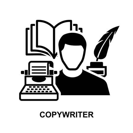 Copywriter icon isolated on white background vector illustration.のイラスト素材