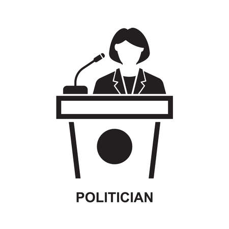 Politician icon isolated on white background vector illustration.のイラスト素材
