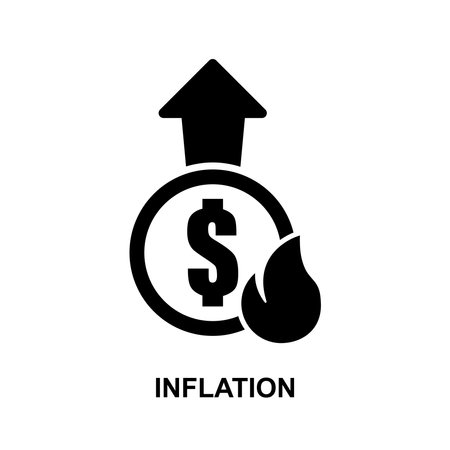 Inflation icon isolated on white background vector illustration.のイラスト素材