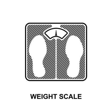 weight scale icon isolated on white background vector illustration.のイラスト素材