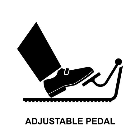 Adjustable pedal icon.Press pedal concept isolated on white background vector illustration.のイラスト素材