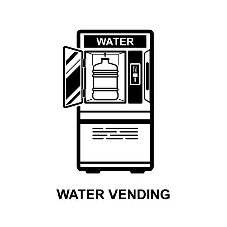 Water vending machine icon isolated on background vector illustration.のイラスト素材
