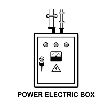 Electric box icon. Circuit breaker board isolated on background vector illustration.のイラスト素材