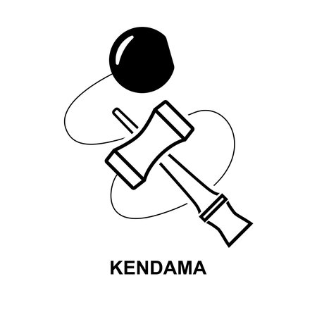 Kendama icon isolated on background vector illustration.のイラスト素材