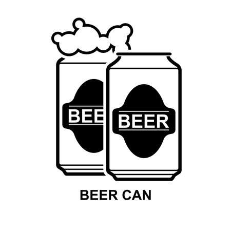 Beer can icon isolated on background vector illustration.のイラスト素材