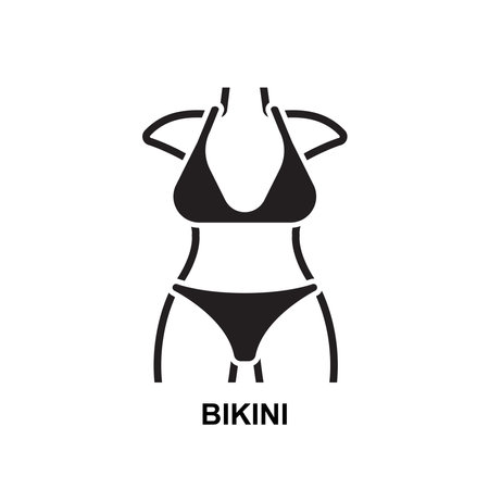 Bikini icon. Swimsuit icon isolated on background vector illustration.のイラスト素材