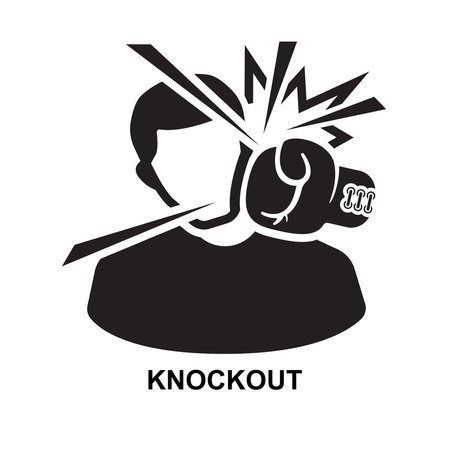 Knockout icon isolated on background vector illustration.のイラスト素材