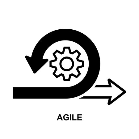 Agile icon isolated on background vector illustration.のイラスト素材