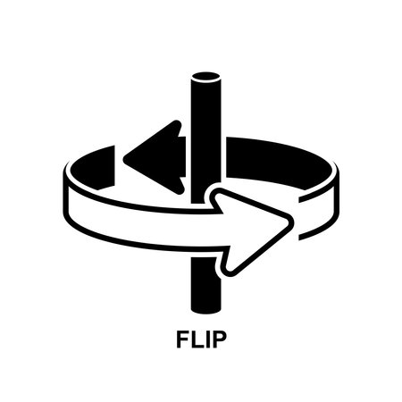 Flip icon. Rotate icon isolated on background vector illustration.のイラスト素材