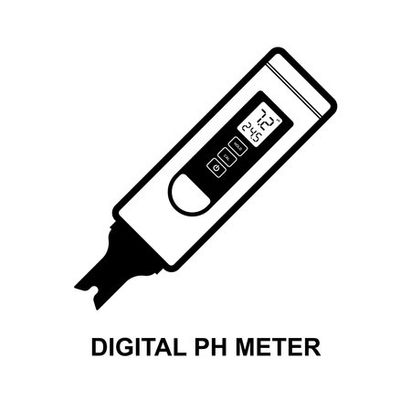 Digital pH meter icon isolated on background vector illustration.のイラスト素材